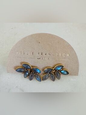 Leslie Francesca Gold plated leaf earrings
NWT